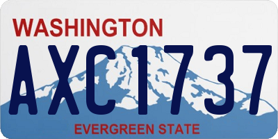 WA license plate AXC1737