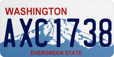 WA license plate AXC1738