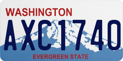 WA license plate AXC1740