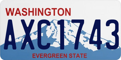 WA license plate AXC1743
