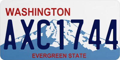 WA license plate AXC1744