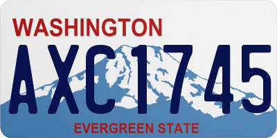 WA license plate AXC1745
