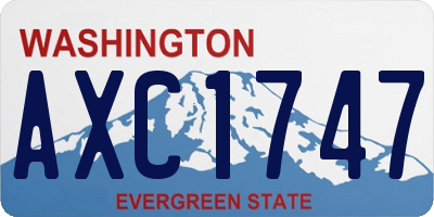WA license plate AXC1747