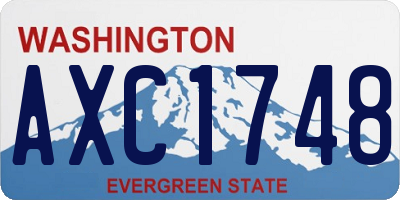 WA license plate AXC1748