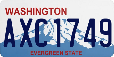 WA license plate AXC1749