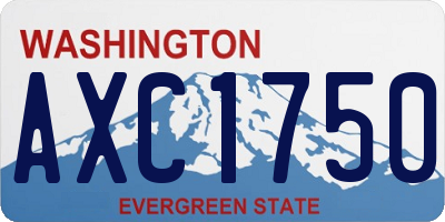 WA license plate AXC1750