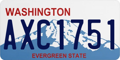 WA license plate AXC1751