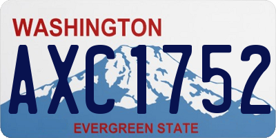 WA license plate AXC1752