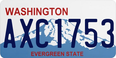 WA license plate AXC1753