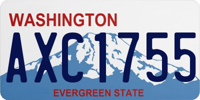 WA license plate AXC1755