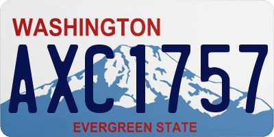 WA license plate AXC1757