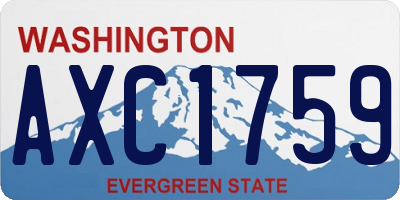 WA license plate AXC1759