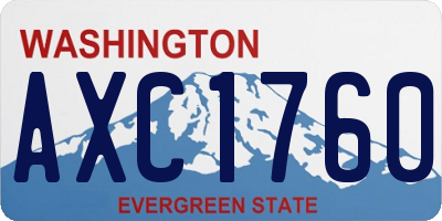 WA license plate AXC1760