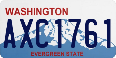 WA license plate AXC1761