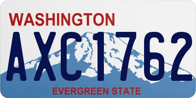 WA license plate AXC1762