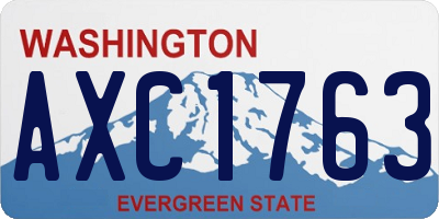 WA license plate AXC1763