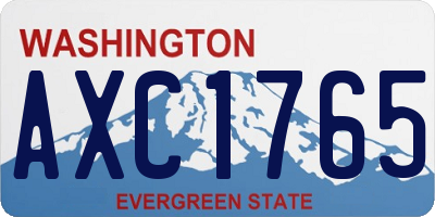 WA license plate AXC1765