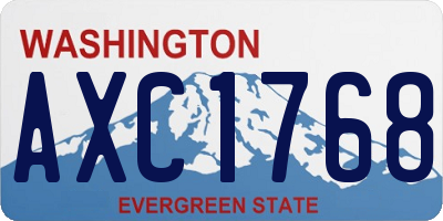 WA license plate AXC1768