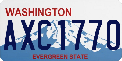 WA license plate AXC1770