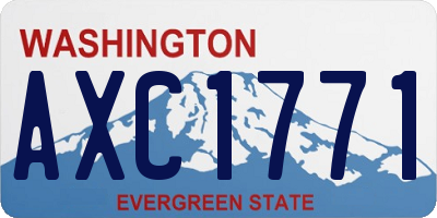 WA license plate AXC1771
