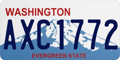 WA license plate AXC1772