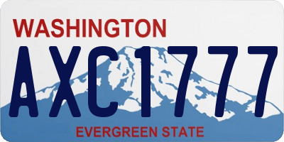 WA license plate AXC1777
