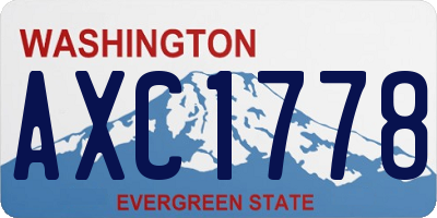 WA license plate AXC1778