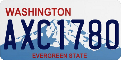 WA license plate AXC1780