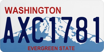 WA license plate AXC1781