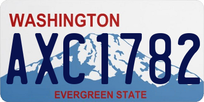 WA license plate AXC1782
