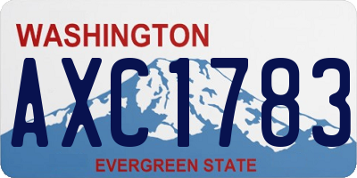 WA license plate AXC1783