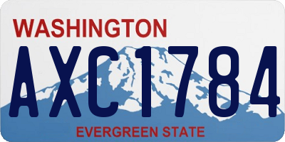 WA license plate AXC1784