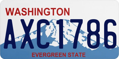WA license plate AXC1786