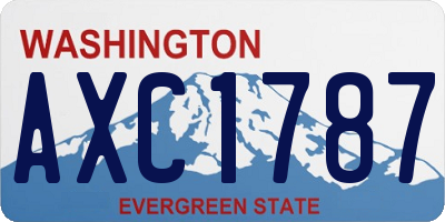 WA license plate AXC1787
