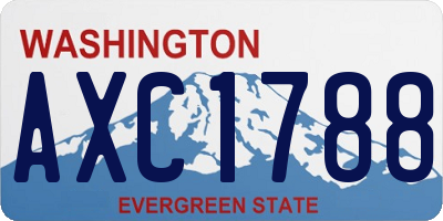 WA license plate AXC1788