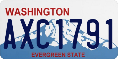 WA license plate AXC1791