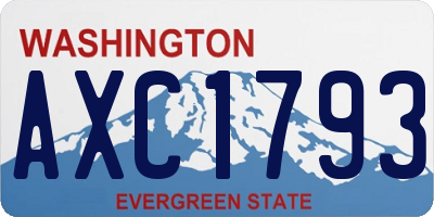 WA license plate AXC1793