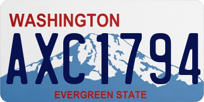 WA license plate AXC1794