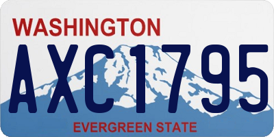 WA license plate AXC1795