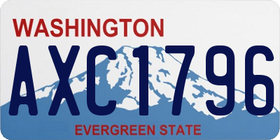 WA license plate AXC1796