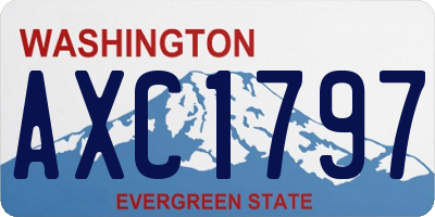 WA license plate AXC1797