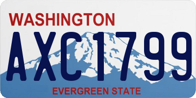 WA license plate AXC1799