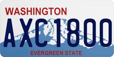 WA license plate AXC1800