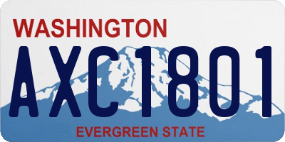 WA license plate AXC1801