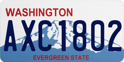 WA license plate AXC1802