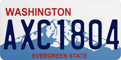WA license plate AXC1804