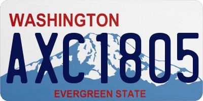 WA license plate AXC1805