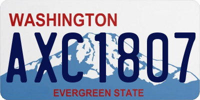 WA license plate AXC1807