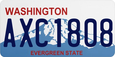 WA license plate AXC1808