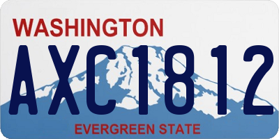 WA license plate AXC1812